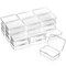 24 Packs Small Clear Plastic Beads Storage Containers Box with Hinged Lid for Storage of Small Items, Crafts, Jewelry, Hardware (2.5 x 1.7 x 0.8 Inches)